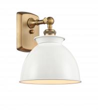  516-1W-BB-M14-W - Adirondack - 1 Light - 8 inch - Brushed Brass - Sconce