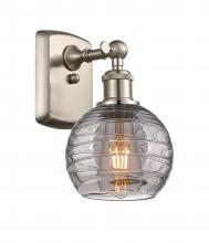  516-1W-SN-G1213-6SM - Athens Deco Swirl - 1 Light - 6 inch - Brushed Satin Nickel - Sconce