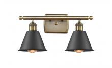  516-2W-AB-M8-BK-LED - Smithfield - 2 Light - 17 inch - Antique Brass - Bath Vanity Light