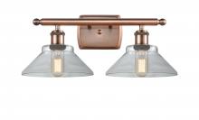  516-2W-AC-G132-LED - Orwell - 2 Light - 18 inch - Antique Copper - Bath Vanity Light