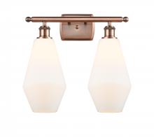  516-2W-AC-G651-7 - Cindyrella - 2 Light - 17 inch - Antique Copper - Bath Vanity Light