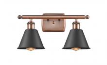  516-2W-AC-M8-BK-LED - Smithfield - 2 Light - 17 inch - Antique Copper - Bath Vanity Light