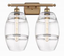  516-2W-BB-G557-8CL - Vaz - 2 Light - 18 inch - Brushed Brass - Bath Vanity Light