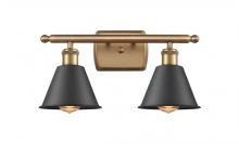  516-2W-BB-M8-BK-LED - Smithfield - 2 Light - 17 inch - Brushed Brass - Bath Vanity Light