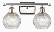  516-2W-PN-G122C-6CL - Athens - 2 Light - 16 inch - Polished Nickel - Bath Vanity Light