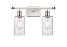  516-2W-WPC-G804 - Clymer - 2 Light - 14 inch - White Polished Chrome - Bath Vanity Light