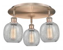  516-3C-AC-G105 - Belfast - 3 Light - 18 inch - Antique Copper - Flush Mount