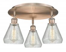  516-3C-AC-G275 - Conesus - 3 Light - 18 inch - Antique Copper - Flush Mount