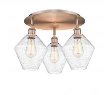  516-3C-AC-G654-8 - Cindyrella - 3 Light - 20 inch - Antique Copper - Flush Mount