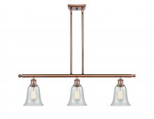  516-3I-AC-G2812-LED - Hanover - 3 Light - 36 inch - Antique Copper - Cord hung - Island Light