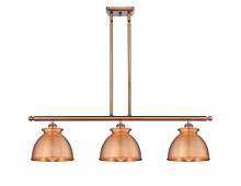  516-3I-AC-M14-AC - Adirondack - 3 Light - 36 inch - Antique Copper - Cord hung - Island Light