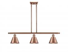  516-3I-AC-M8-LED - Smithfield - 3 Light - 36 inch - Antique Copper - Cord hung - Island Light