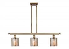  516-3I-BB-G116-LED - Cobbleskill - 3 Light - 36 inch - Brushed Brass - Cord hung - Island Light