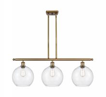  516-3I-BB-G124-10 - Athens - 3 Light - 37 inch - Brushed Brass - Stem Hung - Island Light