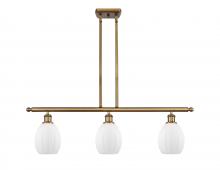  516-3I-BB-G81-LED - Eaton - 3 Light - 36 inch - Brushed Brass - Cord hung - Island Light