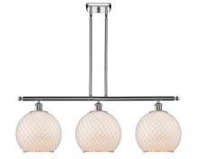  516-3I-PC-G121-10CSN-LED - Farmhouse Chicken Wire - 3 Light - 37 inch - Polished Chrome - Cord hung - Island Light