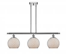 Innovations Lighting 516-3I-PC-G121-8CBK-LED - Farmhouse Chicken Wire - 3 Light - 36 inch - Polished Chrome - Cord hung - Island Light