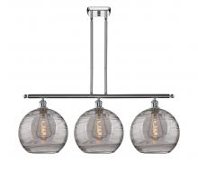  516-3I-PC-G1213-12SM - Athens Deco Swirl - 3 Light - 39 inch - Polished Chrome - Cord hung - Island Light