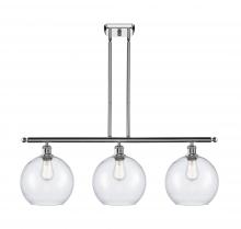  516-3I-PC-G124-10 - Athens - 3 Light - 37 inch - Polished Chrome - Stem Hung - Island Light