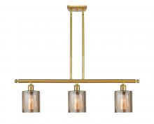  516-3I-SG-G116 - Cobbleskill - 3 Light - 36 inch - Satin Gold - Cord hung - Island Light