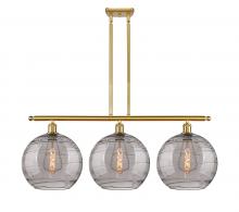  516-3I-SG-G1213-12SM - Athens Deco Swirl - 3 Light - 39 inch - Satin Gold - Cord hung - Island Light