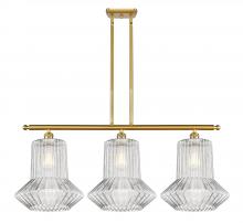  516-3I-SG-G212-LED - Springwater - 3 Light - 39 inch - Satin Gold - Cord hung - Island Light