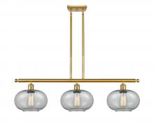  516-3I-SG-G247-LED - Gorham - 3 Light - 36 inch - Satin Gold - Cord hung - Island Light