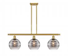  516-3I-SG-G556-8SM - Rochester - 3 Light - 36 inch - Satin Gold - Cord hung - Island Light