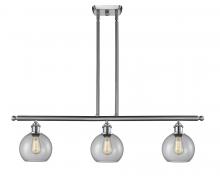  516-3I-SN-G122 - Athens - 3 Light - 36 inch - Brushed Satin Nickel - Cord hung - Island Light