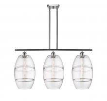  516-3I-SN-G557-10CL - Vaz - 3 Light - 37 inch - Brushed Satin Nickel - Cord hung - Island Light