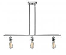  516-3I-SN-LED - Bare Bulb - 3 Light - 36 inch - Brushed Satin Nickel - Cord hung - Island Light