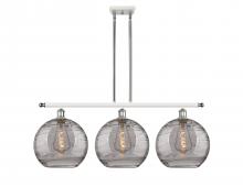  516-3I-WPC-G1213-12SM - Athens Deco Swirl - 3 Light - 39 inch - White Polished Chrome - Cord hung - Island Light