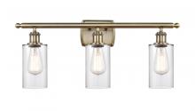  516-3W-AB-G802-LED - Clymer - 3 Light - 24 inch - Antique Brass - Bath Vanity Light