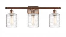  516-3W-AC-G1113 - Cobbleskill - 3 Light - 25 inch - Antique Copper - Bath Vanity Light