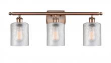  516-3W-AC-G112 - Cobbleskill - 3 Light - 25 inch - Antique Copper - Bath Vanity Light