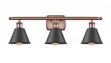  516-3W-AC-M8-BK-LED - Smithfield - 3 Light - 27 inch - Antique Copper - Bath Vanity Light