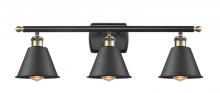  516-3W-BAB-M8-LED - Smithfield - 3 Light - 27 inch - Black Antique Brass - Bath Vanity Light