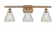  516-3W-BB-G275-LED - Conesus - 3 Light - 26 inch - Brushed Brass - Bath Vanity Light