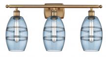  516-3W-BB-G557-6BL - Vaz - 3 Light - 26 inch - Brushed Brass - Bath Vanity Light