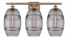  516-3W-BB-G557-8SM - Vaz - 3 Light - 28 inch - Brushed Brass - Bath Vanity Light