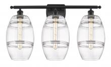  516-3W-BK-G557-8CL - Vaz - 3 Light - 28 inch - Matte Black - Bath Vanity Light