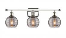  516-3W-PN-G1213-6SM - Athens Deco Swirl - 3 Light - 26 inch - Polished Nickel - Bath Vanity Light