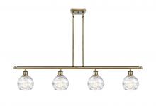  516-4I-AB-G1213-6-LED - Athens Deco Swirl - 4 Light - 48 inch - Antique Brass - Cord hung - Island Light