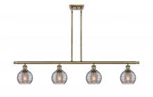  516-4I-AB-G1213-6SM - Athens Deco Swirl - 4 Light - 48 inch - Antique Brass - Cord hung - Island Light