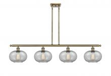  516-4I-AB-G247-LED - Gorham - 4 Light - 48 inch - Antique Brass - Cord hung - Island Light