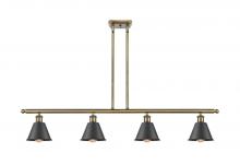  516-4I-AB-M8-BK-LED - Smithfield - 4 Light - 48 inch - Antique Brass - Cord hung - Island Light