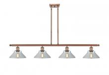  516-4I-AC-G132-LED - Orwell - 4 Light - 48 inch - Antique Copper - Cord hung - Island Light