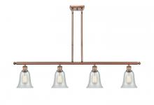  516-4I-AC-G2812-LED - Hanover - 4 Light - 48 inch - Antique Copper - Cord hung - Island Light