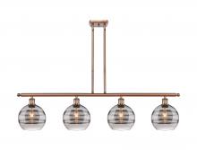  516-4I-AC-G556-8SM - Rochester - 4 Light - 48 inch - Antique Copper - Cord hung - Island Light