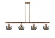  516-4I-AC-G93-LED - Fenton - 4 Light - 48 inch - Antique Copper - Cord hung - Island Light